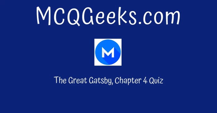 Great gatsby chapter 4 quiz