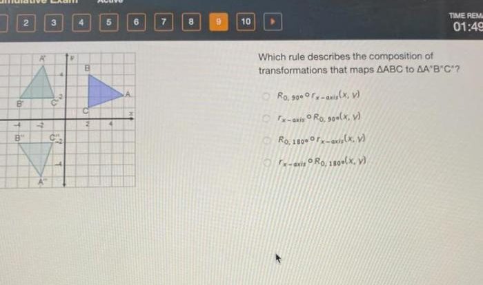 Which rule describes the composition of transformations that maps